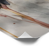 Waterverf kolibries tijdens de vlucht perfect poster (Hoek)