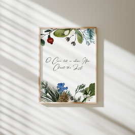 Waterverf, kom, laten wij Hem aanbidden Poster