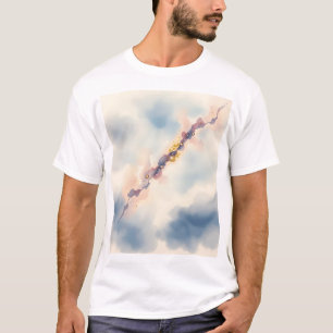 Waterverf Komeet Sterrenstelsel Scene T-shirt