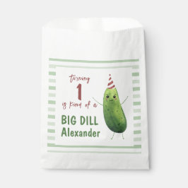 Waterverf komkommer Big Dill verjaardagsfeestje Bedankzakje