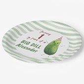 Waterverf komkommer Big Dill verjaardagsfeestje Papieren Bordje (Gekanteld)