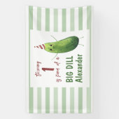 Waterverf komkommer Big Dill verjaardagsfeestje Spandoek (Verticaal)