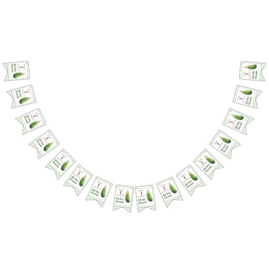 Waterverf komkommer Big Dill verjaardagsfeestje Vlaggetjes (Alle)