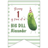 Waterverf komkommer Big Dill verjaardagsfeestje Vlaggetjes (Tweede vlag)