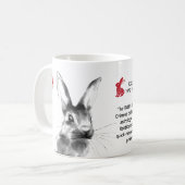 Waterverf konijn - Chinees Lunar nieuwjaar 2023 Koffiemok (Voorkant links)