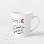 Waterverf konijn - Chinees Lunar nieuwjaar 2023 Latte Mok (Rechts)