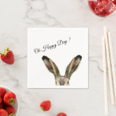 Waterverf konijn, een gelukkige dag! servet (Insitu)