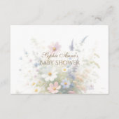 Waterverf Konijn Eieren Wilde Bloemen Luier Raffle Informatiekaartje (Achterkant)