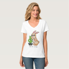 Waterverf konijn en leuke cactus t-shirt