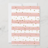 Waterverf Konijn en Roze Bloemen Baby shower Kaart (Achterkant)