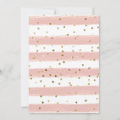 Waterverf Konijn en Roze Bloemen Baby shower Kaart (Achterkant)