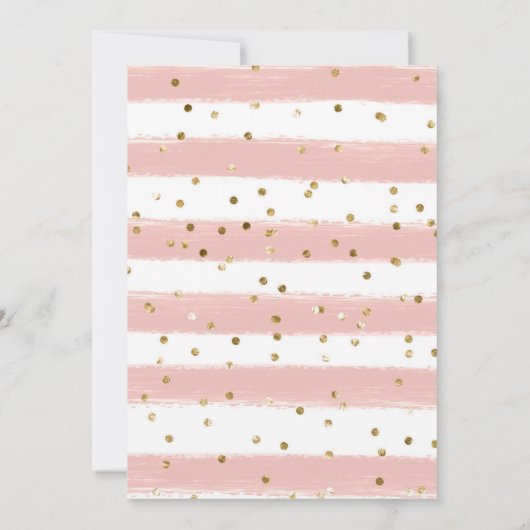 Waterverf Konijn en Roze Bloemen Baby shower Kaart (Achterkant)