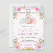 Waterverf konijn en voorjaarsbloemen kaart (Voorkant)