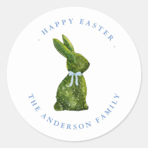 Waterverf konijn Happy Easter Ronde Sticker
