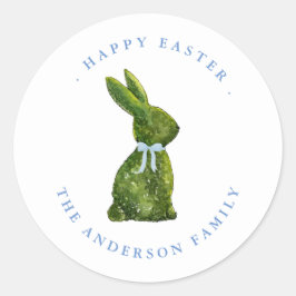 Waterverf konijn Happy Easter Ronde Sticker