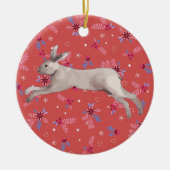 Waterverf konijn keramisch ornament (Voorkant)