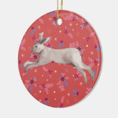 Waterverf konijn keramisch ornament (Links)