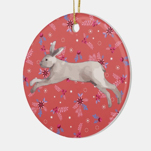 Waterverf konijn keramisch ornament (Links)