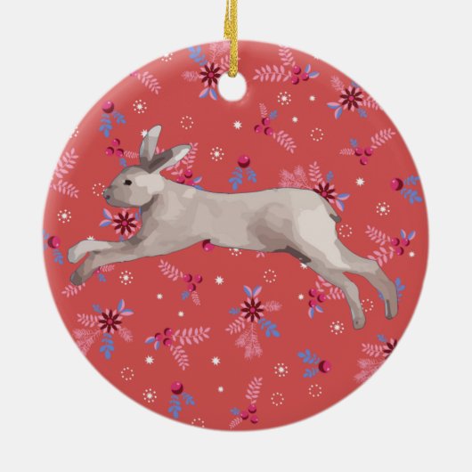 Waterverf konijn keramisch ornament (Achterkant)