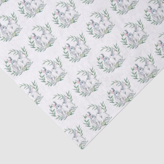 Waterverf konijn laurierkrans tissuepapier (Detail)