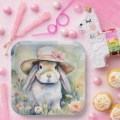 Waterverf konijn met nieuw Pet Papieren Bordje (Feest)