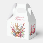 Waterverf Konijn Paaseieren & Bloemen - Bedankdoosjes (Achterkant)