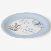 Waterverf konijn Pasen baby shower papier borden Papieren Bordje (Gekanteld)