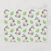 Waterverf konijnen en gras briefkaart (Voorkant)