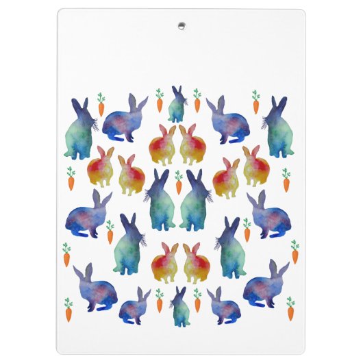 Waterverf konijnen klembord (Achterkant)
