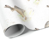 waterverf konijnenbos cadeaupapier (Rol Hoek)