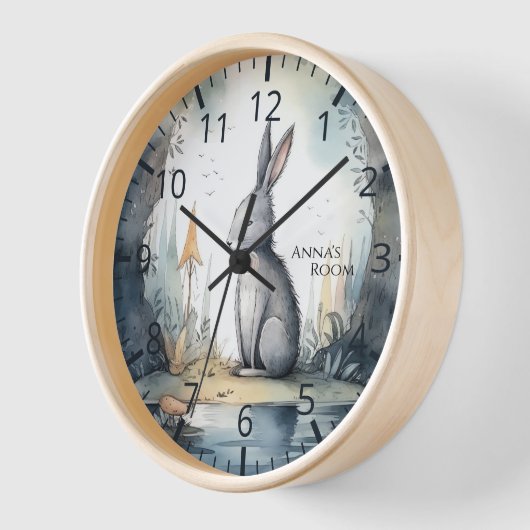  waterverf konijnenklok (Hoek)