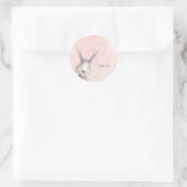 Waterverf Konijnenkonijn Dank u douane Ronde Sticker (Tas)