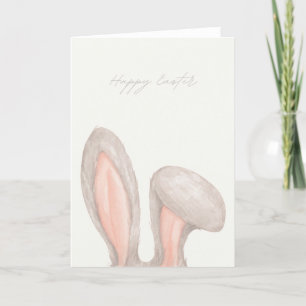 Waterverf konijnenoren Happy Easter Kaart