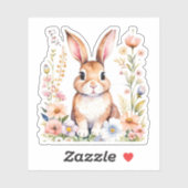  Waterverf Konijnenpasen Sticker (Vel)