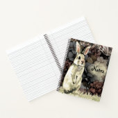 Waterverf konijntje bloemenjournaal,  konijn notitieboek (Binnen)