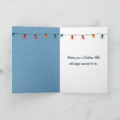 Waterverf konijntje en sneeuwuil feestdagen kaart (Binnen)