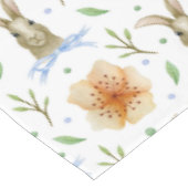 Waterverf  konijntje & lentebloemen Pasen Tafelkleed (Gekanteld)