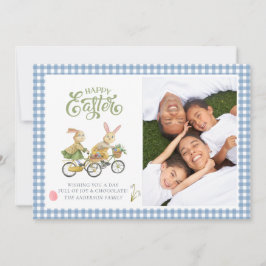 Waterverf konijntjes, Schattigee familie foto paas Kaart