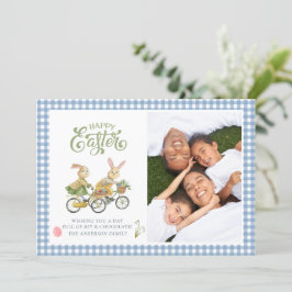 Waterverf konijntjes, Schattigee familie foto paas Kaart