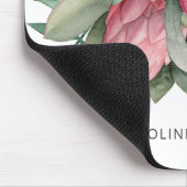 Waterverf Koning Protea Boeket Botanisch met Naam Muismat (Hoek)