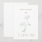 waterverf koningin ann ' s wenskaart kaart (Voorkant / Achterkant)