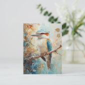 Waterverf Kookaburra Briefkaart (Staand voorkant)