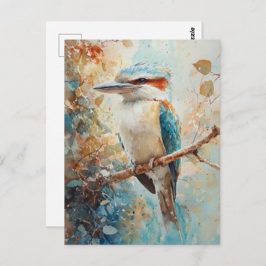 Waterverf Kookaburra Briefkaart (Voorkant / Achterkant)