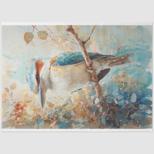 Waterverf Kookaburra Decoupage Tissuepapier (Voorkant)