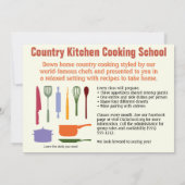 Waterverf kookklasuitnodiging Kaart (Achterkant)