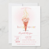 Waterverf Kool Ijs Stippen Baby Shower Kaart (Voorkant)