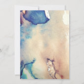 Waterverf Koord Lights Beach Rehearsal Dinner Kaart (Achterkant)