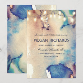 Waterverf Koord straten strandstrandag Kaart