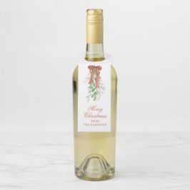 Waterverf koperen boog lint garland kerst flessenhanger