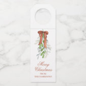 Waterverf koperen boog lint garland kerst flessenhanger (Voorkant)